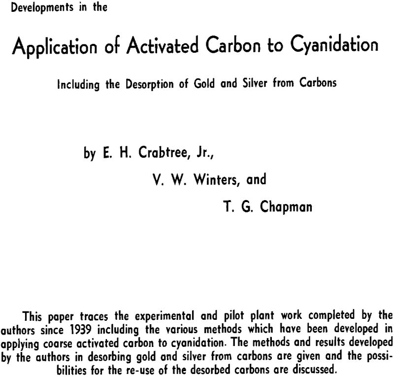 application of activated carbon to cyanidation