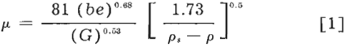 liquid-solid cyclone equation