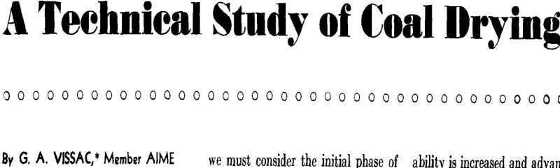 a technical study of coal drying