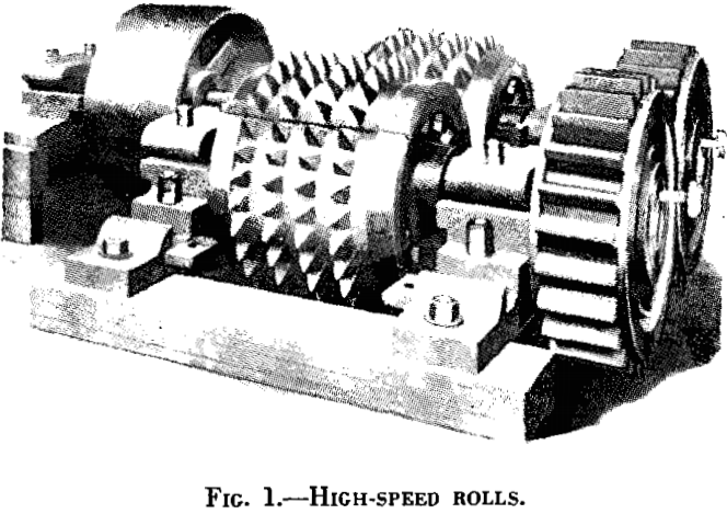 breaking crushing high-speed rolls