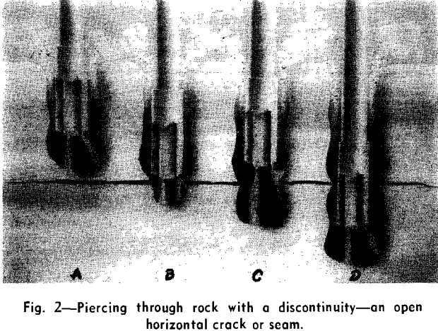 magnetic taconite piercing through rock