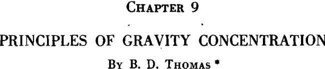 principles of gravity concentration