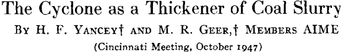 Using Cyclone as a Thickener - 911Metallurgist