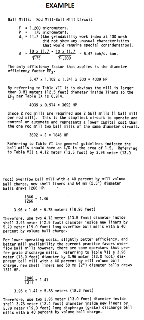 ball mill design calculations example