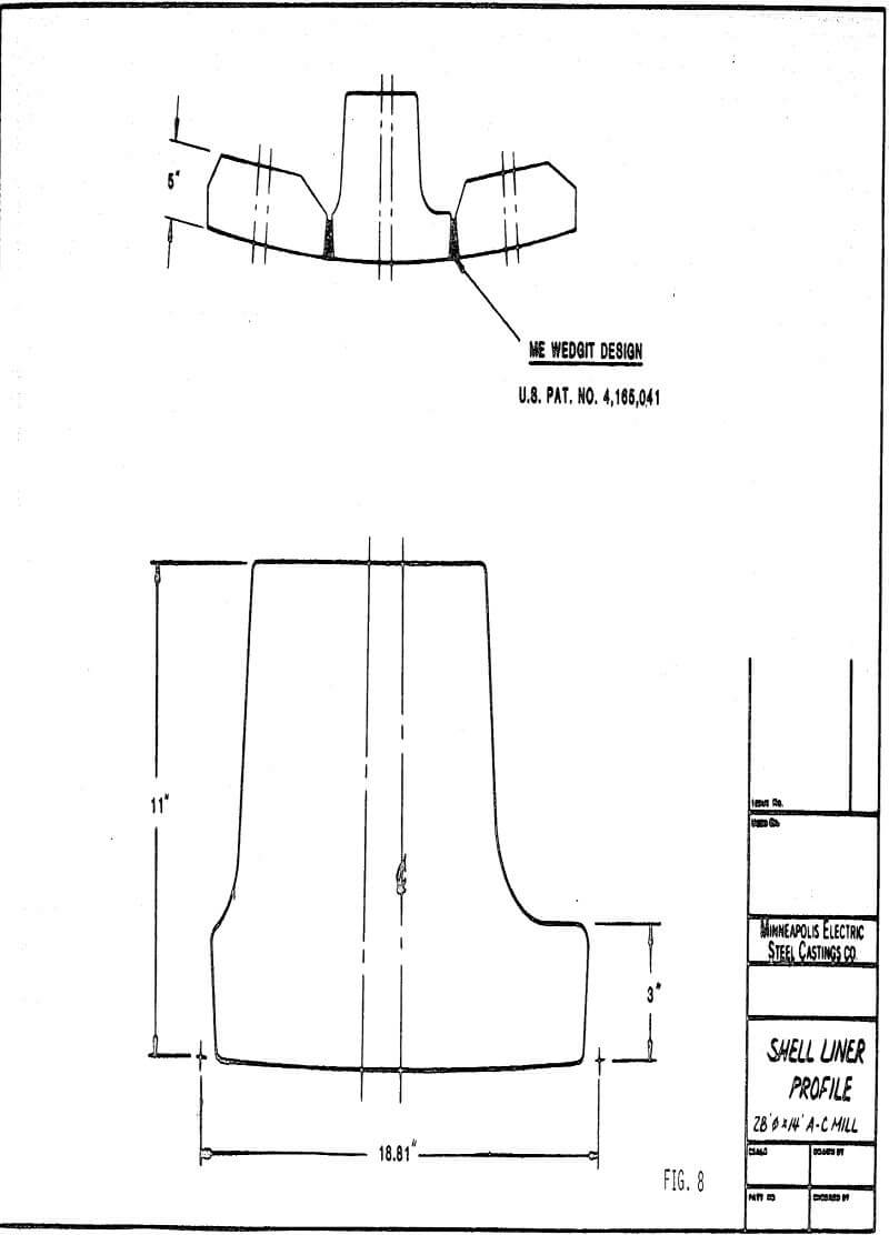 fully-autogenous mill shell liners