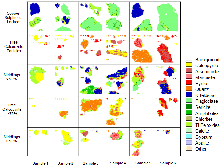 Gold-Copper Ore Mineral liberation