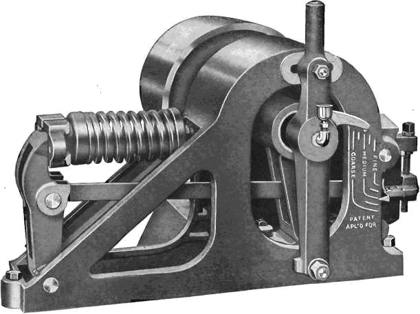 Head-Motion of James Diagonal Plane Table Showing Index-Plate for Regulation of Stroke