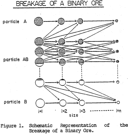 liberation-model-of-grinding-breakage of binary ore