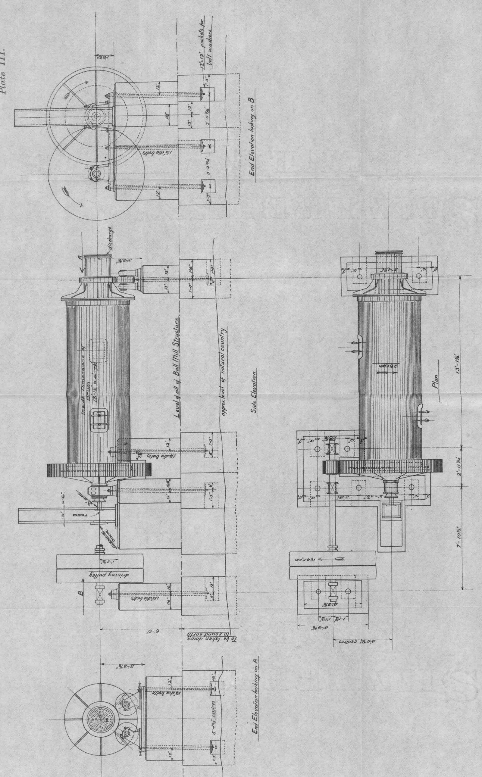 long ball mill general arrangement