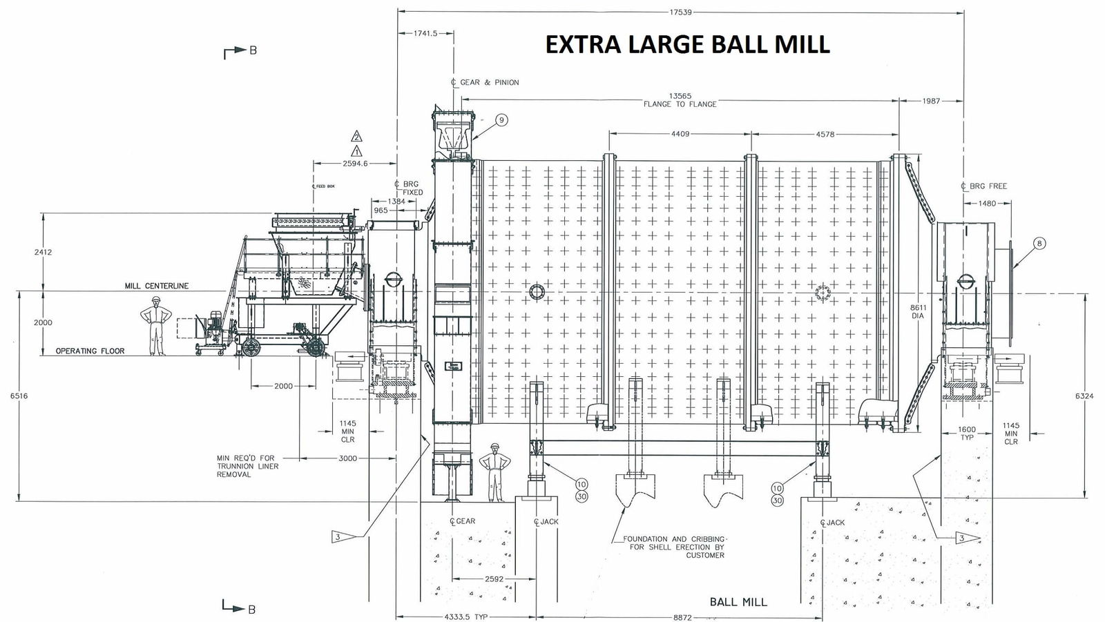 Mill Assembly Large Ball Mill Drawing