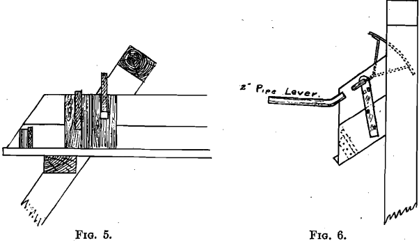 pipe lever handling ore