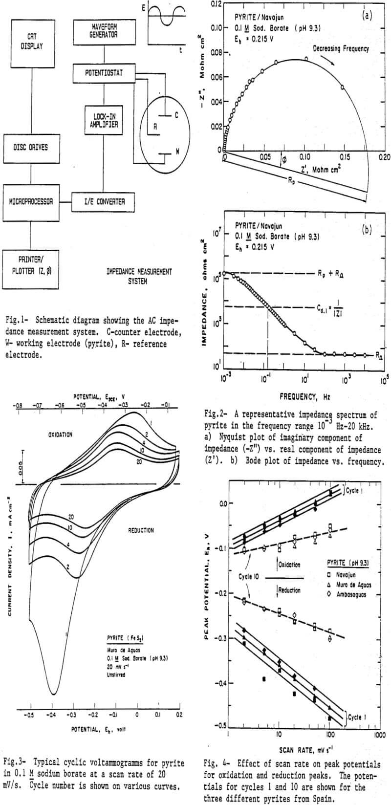 pyrite-oxidation effect of scan rate