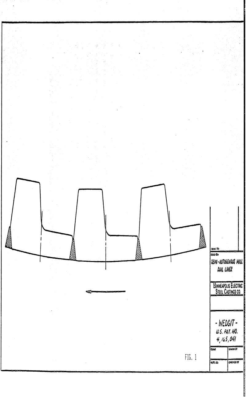 semi-autogenous mill liners rail