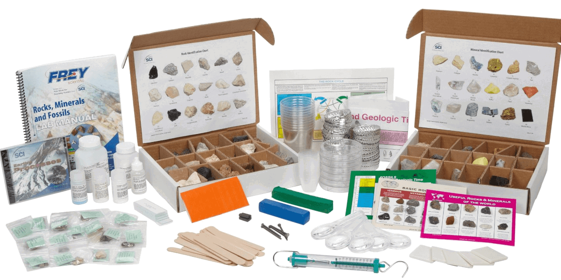 rocks and minerals science kit