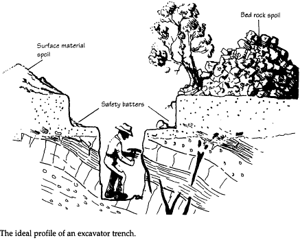 trenching for gold prospect